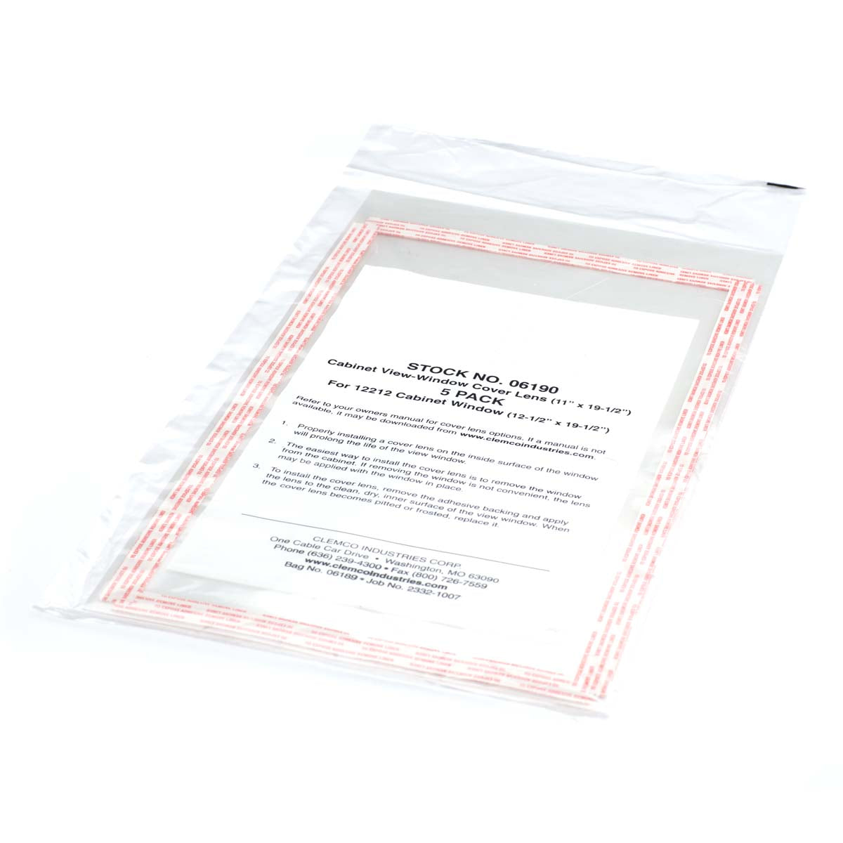 Lenses, for cab window 12212, 5-pk