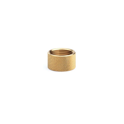 Nozzle holding nut, Knurled brass (std)